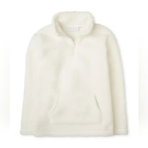 The Childrens Place Girls Half Zip Sherpa Jacket
